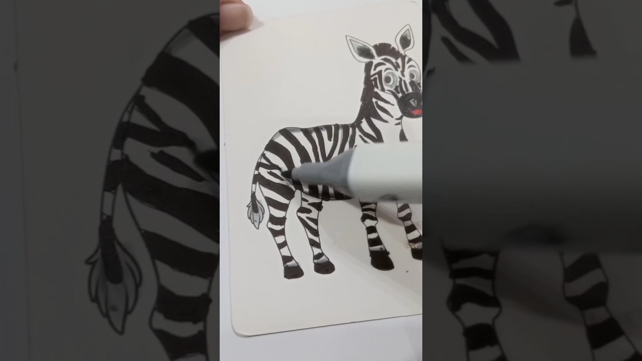zebra 🦓 coloring #coloring #animals
