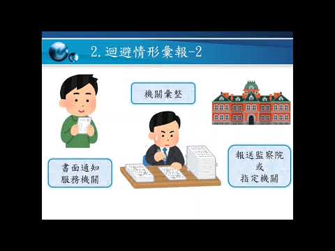 利衝法簡介-05機關注意事項-基本資料通報、迴避情形彙報及補助交易身分關係公開