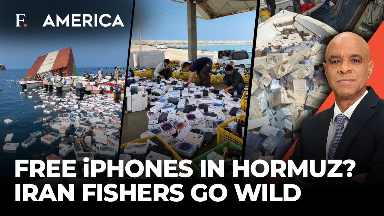 iPhone Loot?Iranian Fishers Scramble for Luxury Goods After Ship Sinks in Hormuz | Firstpost America