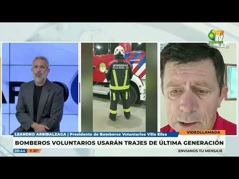 Leandro Arribalzaga   Bomberos voluntarios de Villa Elisa adquirieron 24 trajes de última generación