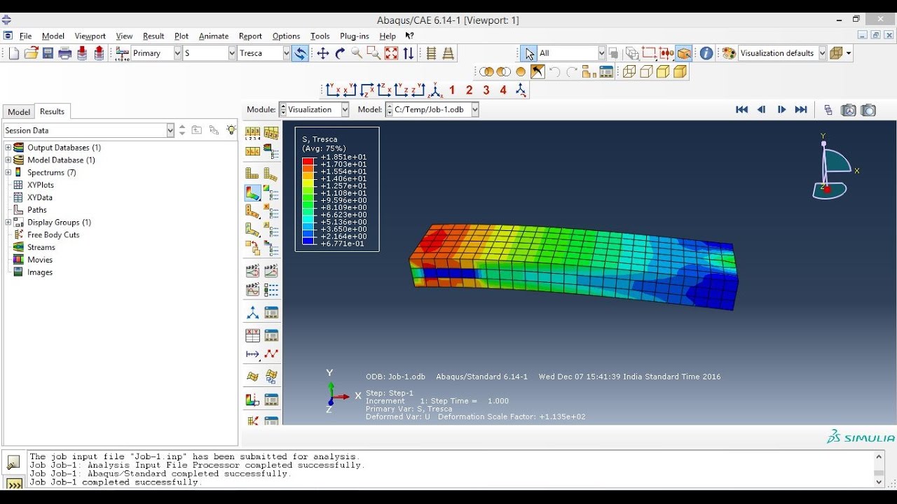 Abaqus Tutorial 1 for beginners(Static Analysis)