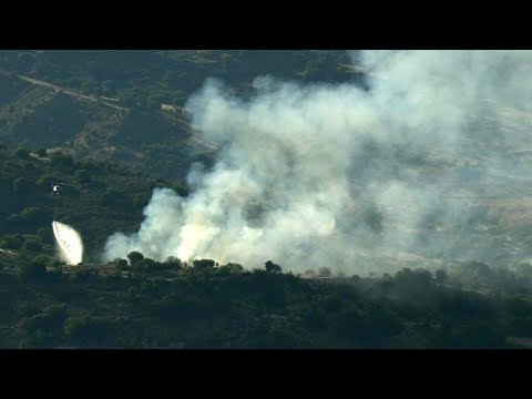 Helicopters battle flames in the western part of Cyprus | AFP