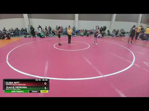 96-98 Lbs Round 1 - Teague Piepkorn, ReZults Wrestling Vs Clara Witt, Dragon Youth Wrestling B65b