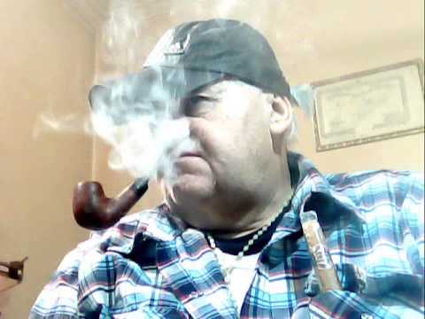 Smoking, My Jeantet Curved, Pipe Tobaccos, with Black Leather Hat Adidas; Scotland Shirt