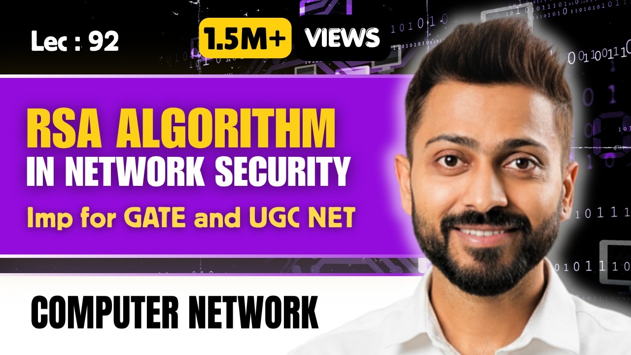 Lec-84: RSA Algorithm in Network Security with examples in Hindi rsa algorithm example in hindi