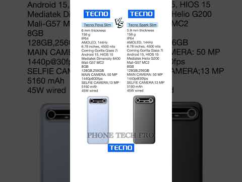 Tecno pova slim 5g vs Tecno spark slim 5g