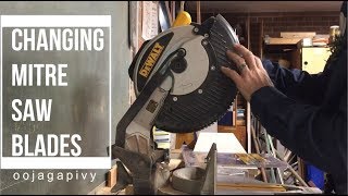 Changing Mitre Saw Blades on Dewalt DW713-XE DIY