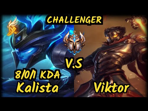 Theusma (KALISTA) vs VIKTOR - 8/0/1 KDA BOTTOM ADC CHALLENGER GAMEPLAY - BR