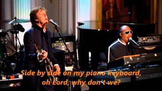 Ebony and Ivory - Paul McCartney & Stevie Wonder. (HQ Audio - Radio Rec.)