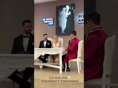 Oyuncu Burcu Binici, Rapçi sevgilisi Tankurt Manas ile nikah masasına oturdu #shorts #youtubeshorts