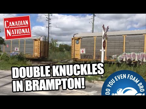 CN Train Breaks Two Knuckles in Brampton Ontario!
