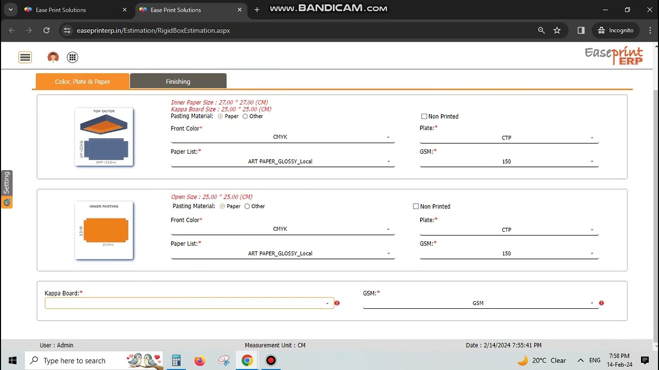 RIGID BOX ESTIMATION