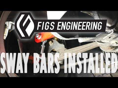 FIGS IS300 Hotchkis Sway bar install plus relocation bracket and endlinks FRONT