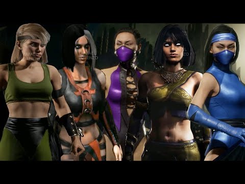 MORTAL KOMBAT ALL GIRLS - MILEENA KITANA JADE SKARLET TANYA FROST SAREENA Evolution Skins MK1 - MK11