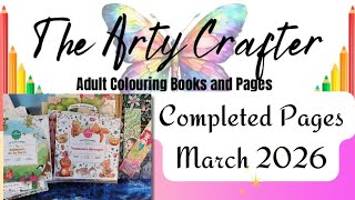 Completed Pages March 2026 #adultcolouring #adultcolouringbook 