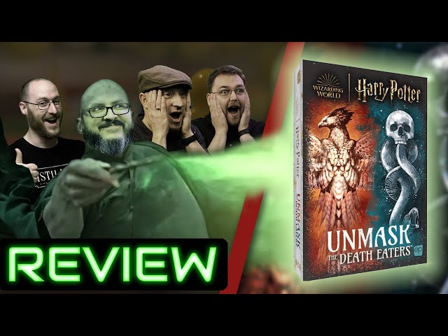 Vídeo relacionado con USAopoly Harry Potter: Unmask The Death Eaters Board Game | Engaging Social Deduction Game Set in The Wizarding World of Harry Potter | Hidden Roles & Bluffing Game | Ages 11 and up; 4-8 Players