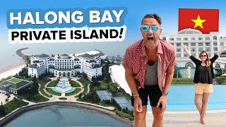 Insane 5 Star Luxury Private Island Resort in Vietnam 🇻🇳 Halong Bay Vinpearl Resort Tour 😲