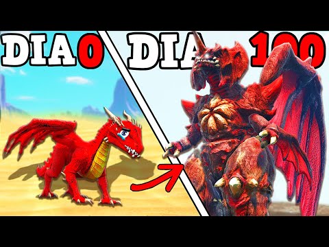 O PEQUENO E FRACO DRAGÃO EVOLUIU PARA O GIGANTE DESTOROYAH! PARA SE VINGAR! SOBREVIVI 100 DIAS ARK
