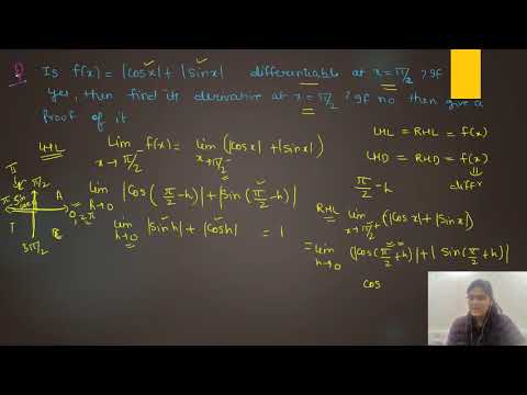 Differentiability and continuity of a function