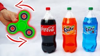 FIDGET SPINNER VS SODA!!