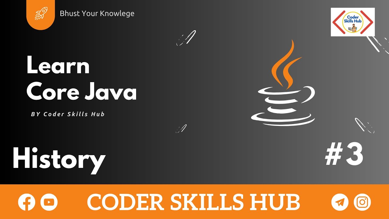 Core Java History | Java History | Learn Java Course | Coder Skills Hub
