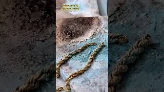 how to fix a broken hollow gold rope necklace. paiza jewelry repairs. work routine.
