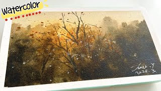 This is a simple watercolor landscape that everyone can paint.
