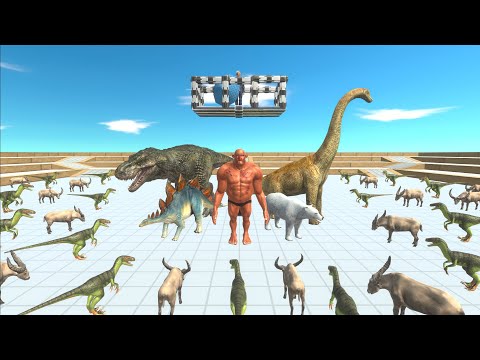 Protect The King From Deinonychus & Buffalo Team - Animal Revolt Battle Simulator