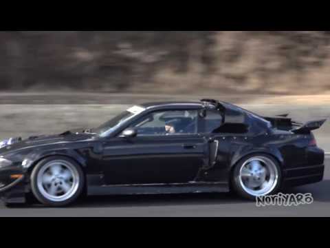 Quad turbo 2JZ first test drive  Caroline Racing's S14 Silvia