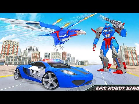 Futuristic City Battle Falcon Robot Car Transforming | Android iOS Gameplay