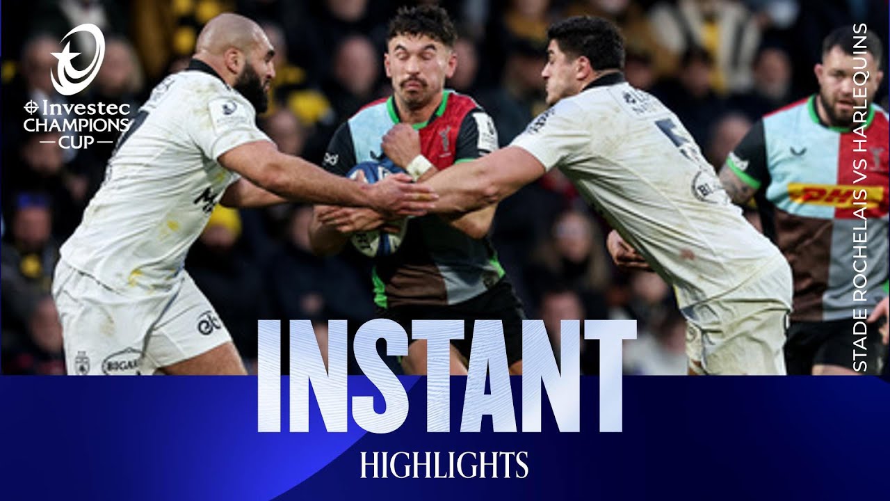 Instant Highlights - Stade Rochelais v Harlequins | Investec Champions Cup 2025/26