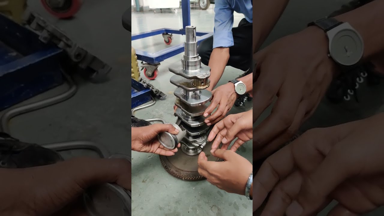Dismantle of piston from crankshaft #shorts #iti #pusa #mmv #mechanicdiesel #mechanicmotorvehicle
