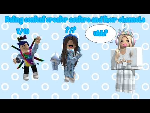 Rating content creator avatars and their channels