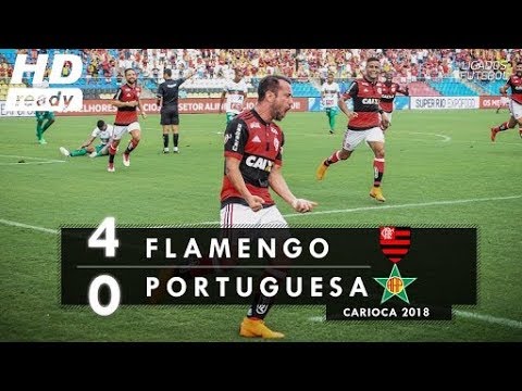 flamengo 4x0 portuguesa melhores momentos ( 18-03-2018)