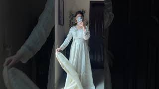 Off-White Chiffon Angrakha Suit - Video 4