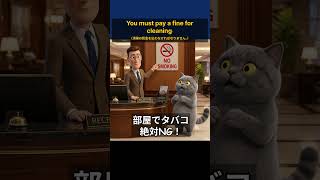 【ホテル英語】室内は完全禁煙！部屋で吸った場合の罰金ルールを伝える英会話