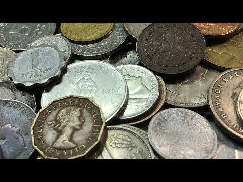 1800s + SILVER Half Pound Foreign Coin Loot Bag Hunt - Bag #8