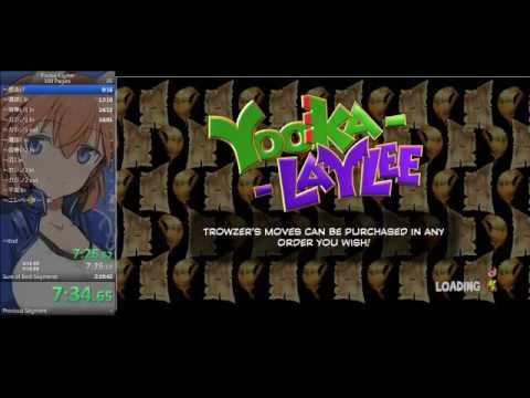 Yooka-Laylee 100pagies speed run in 2:27:17