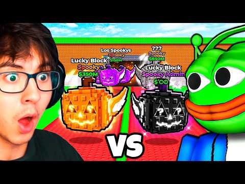 INSANE SPOOKY Lucky Block Race VS CheapPickle Steal a Brainrot...