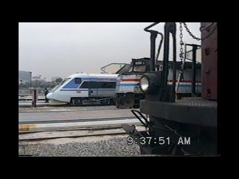1155. AMTRAK LAUPT swiss ICE train and others ones ion July 15  1993