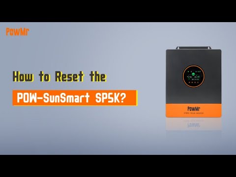 Part of a video titled How to Reset the POW-SunSmart SP5K? - YouTube