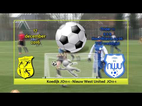 Koedijk JO11-1 - Nieuw West United JO11-1 (17-12-2016) Oefenwedstrijd