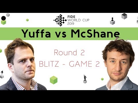 Daniil Yuffa - Luke McShane | Blitz 2 | FIDE World Cup 2019 |