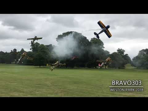 9 Big 3D Planes Formation Flying Display - Az Aerosports - Weston Park 2018 | Day Three