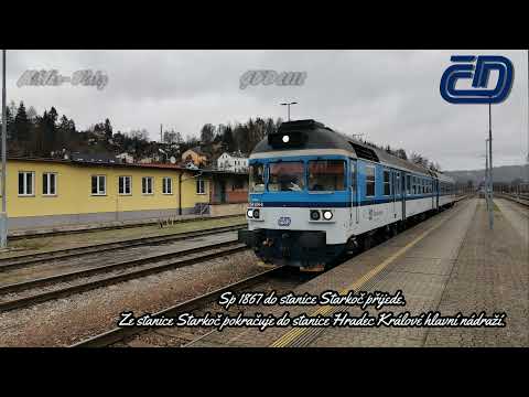HaVIS Náchod, Sp 1867 do stanice Starkoč přijede, pokračuje do Hradce Král. hl.n. - hl. dle nové sm.