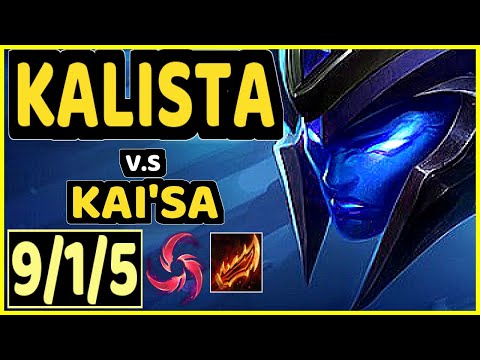 XDSMILEY (KALISTA) vs KAI'SA - 9/1/5 KDA BOTTOM ADC GAMEPLAY - EUW Ranked GRANDMASTER