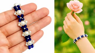 Easy bracelet making at home || how to make easy bracelet | easy beaded bracelet | diy easy bracelet
