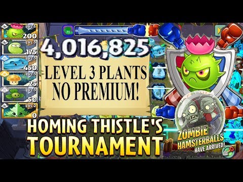 Plants Vs Zombies 2 4Mil Battlez Homing Thistle Tournament featuring Hamster Brawl