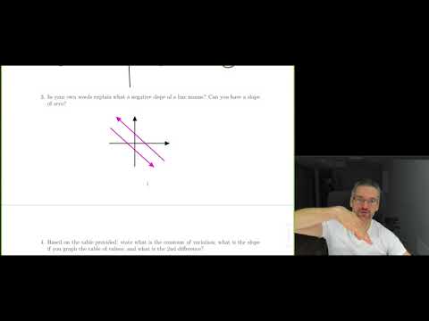 Grade 9 Math - Test on Variation, Proportion, Slope, Rates, 1st difference, 2nd difference