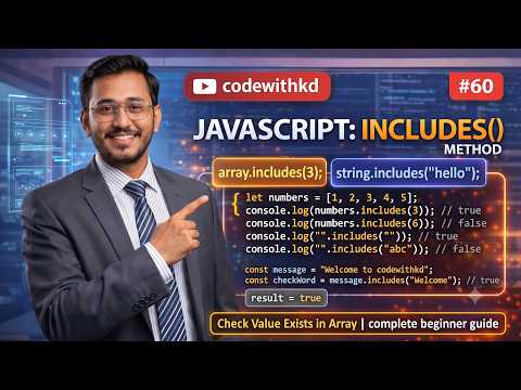 Javascript Array Includes Method Explained Check Value Exists In Array Javascript Part 60